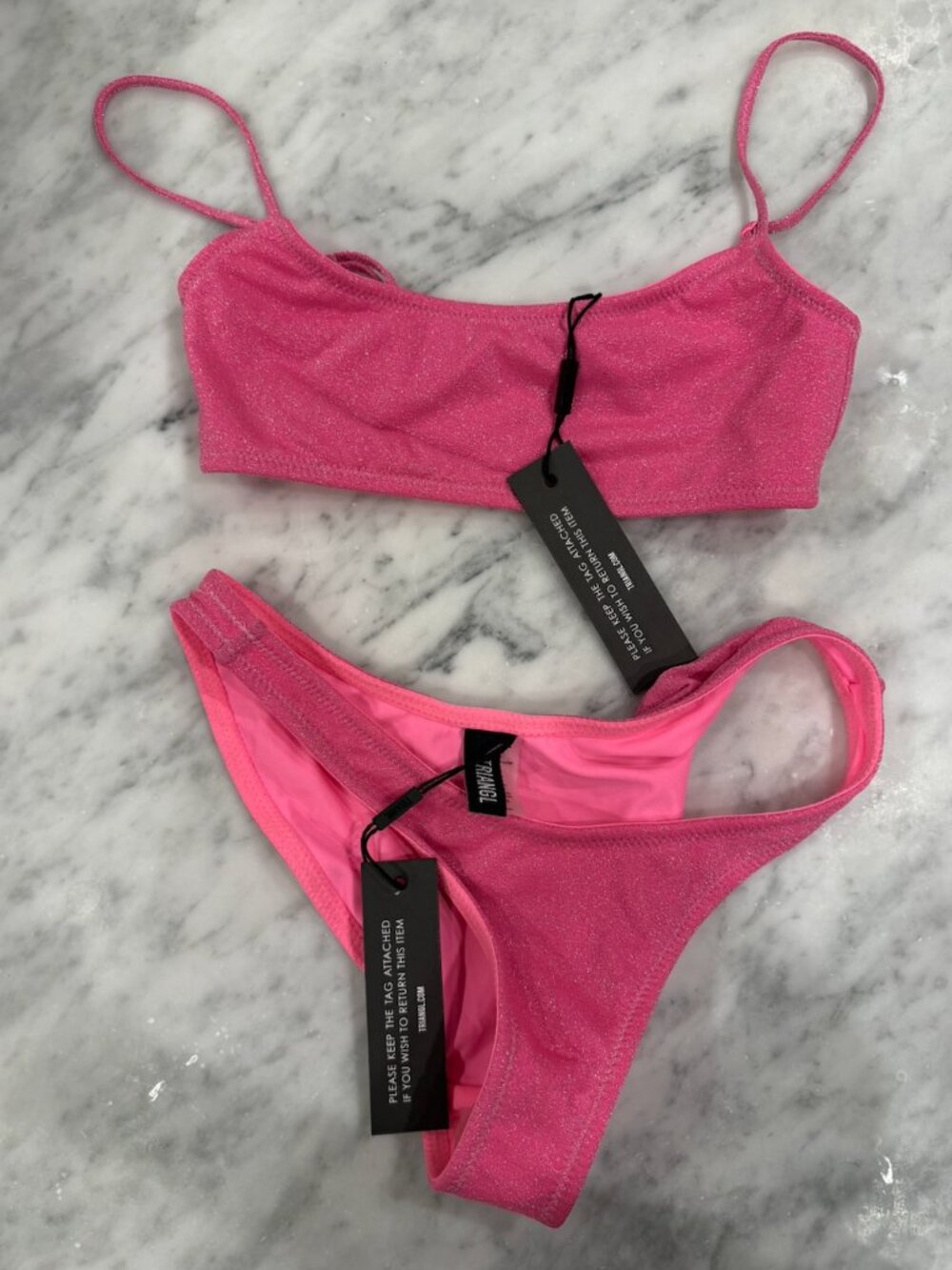 TRIANGL Mica Pitaya Sparkle Bikini SMALL - Picture 2 of 4